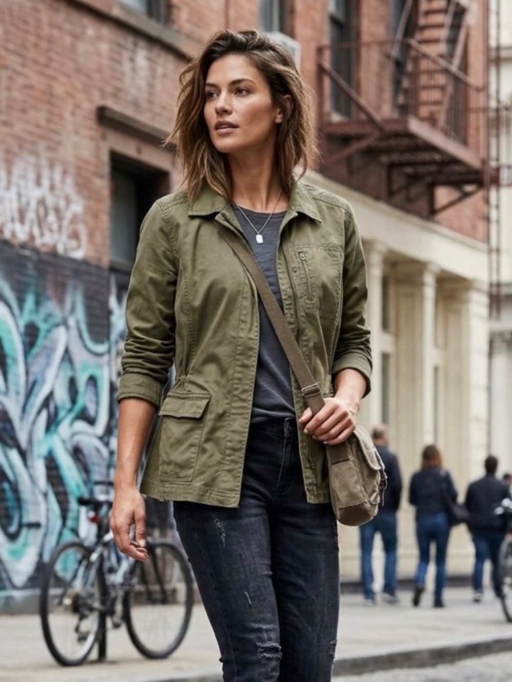 Orvis Women’s Sz M Olive Green Utility Jacket Military Cargo Lightweight Safari